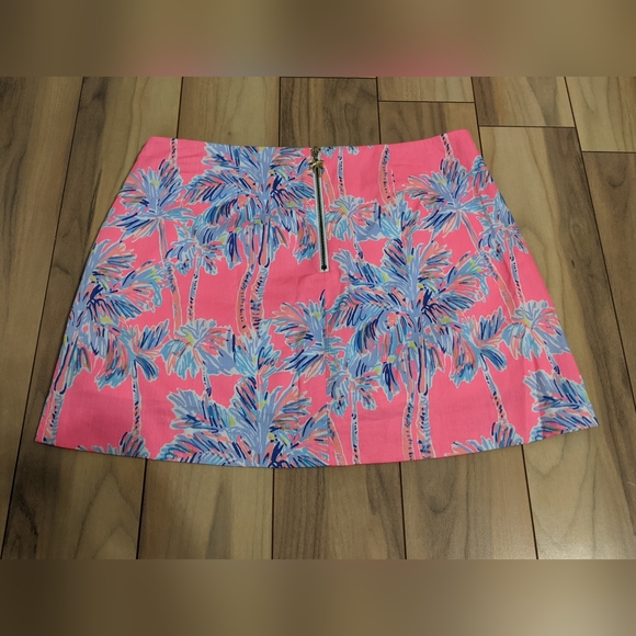 EUC! Lilly Pulitzer January Skort Flamingo Pink Nice Stems Size 2 - Picture 5 of 14